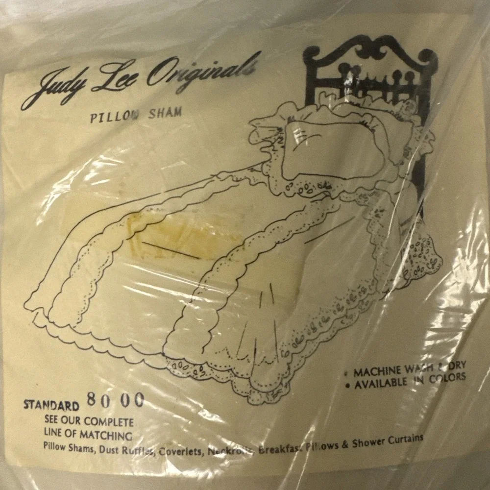 New JUDY LEE Originals Elegant IVORY Lace‎ Standard Pillow SHAM Std. Case #8000